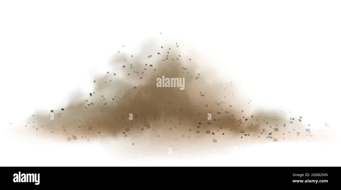 Particelle di polvere Grigio di Sand Explosion Vector Illustrazione Vettoriale