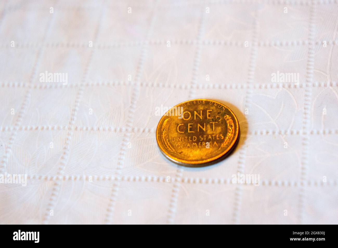 Coda lato di un penny di grano dai diciannove anni cinquanta Foto Stock