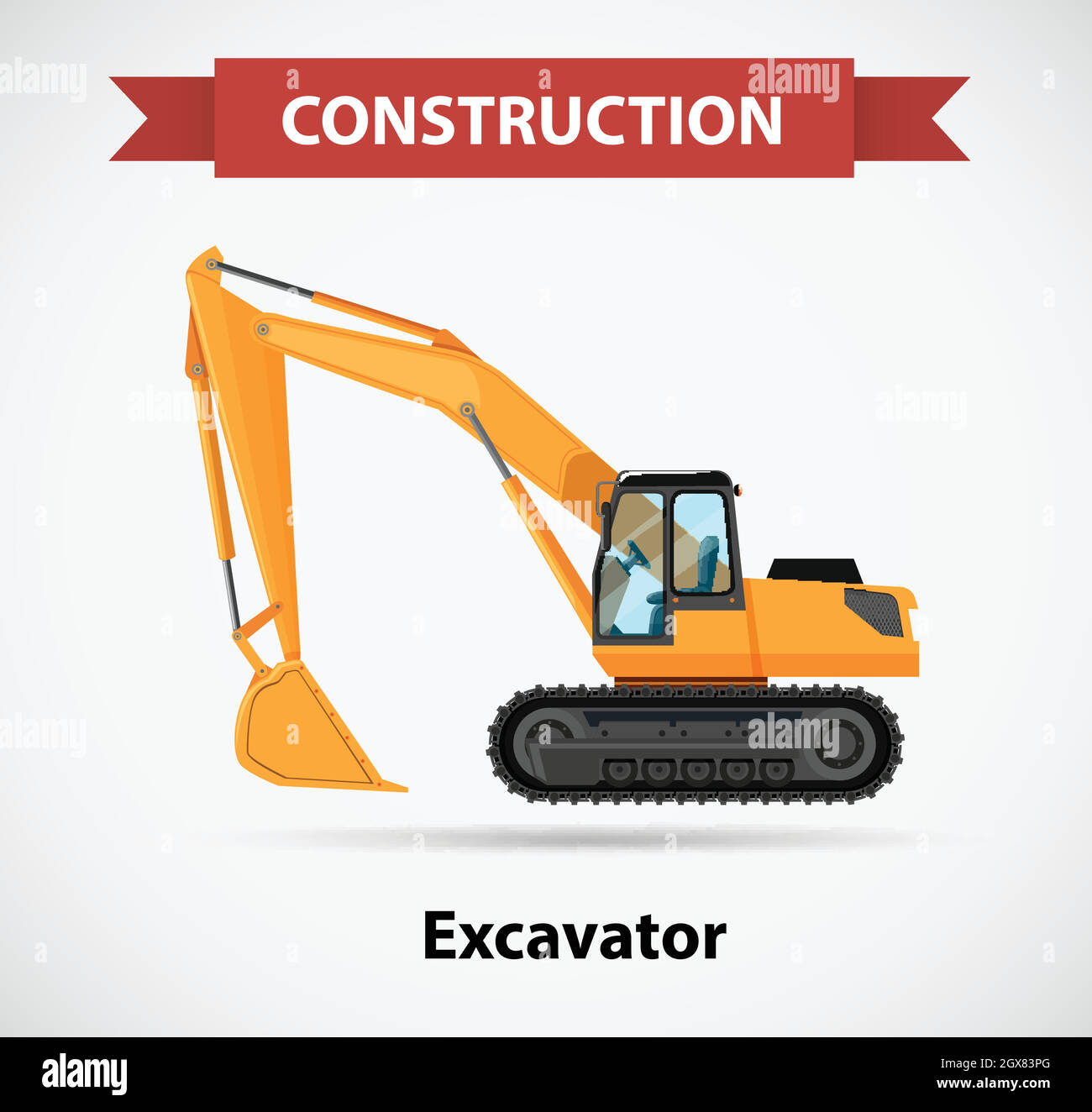 Escavatore come costruzione icona design Illustrazione Vettoriale