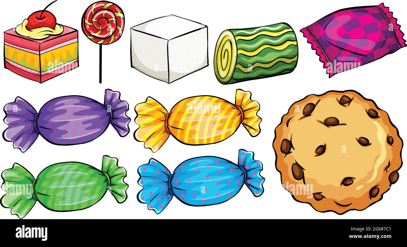 Set di caramelle Illustrazione Vettoriale