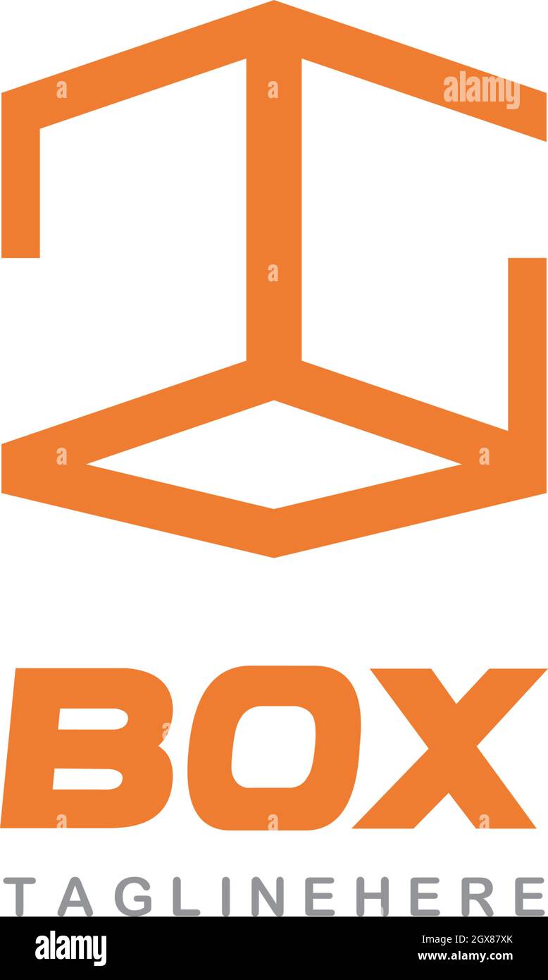 Modello di icona vettoriale con logo Box Illustrazione Vettoriale
