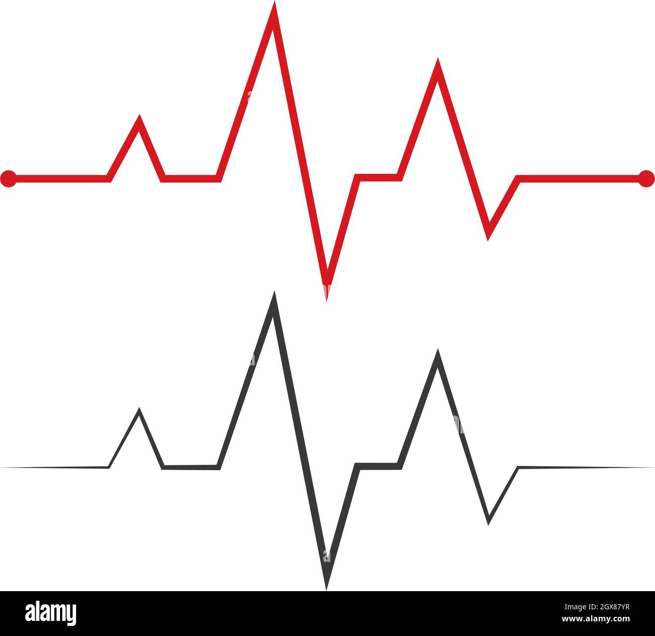 La linea di impulsi illustrazione template vettoriale Illustrazione Vettoriale