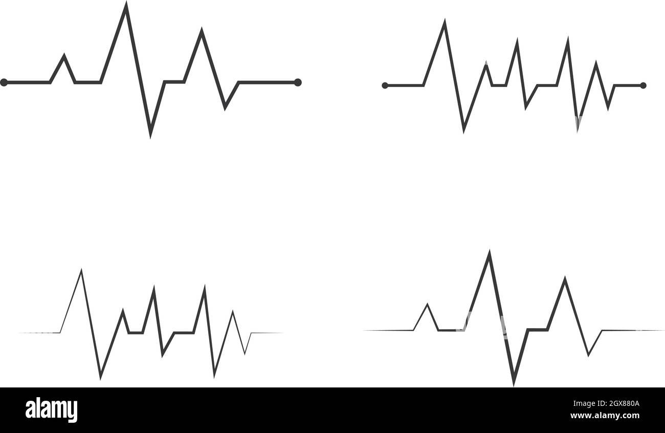 immagine vettoriale della linea del battito cardiaco Illustrazione Vettoriale