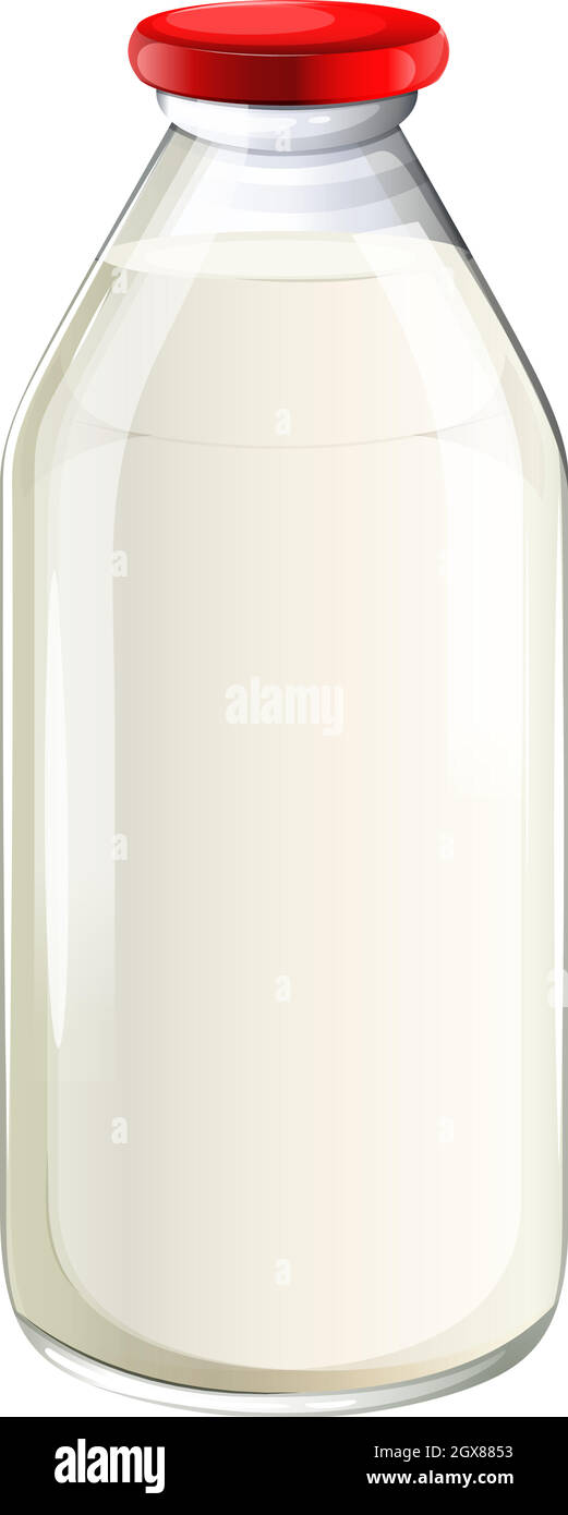 Una bottiglia di latte Illustrazione Vettoriale