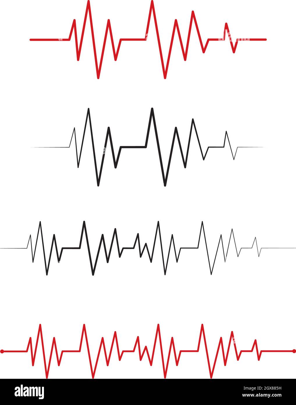 immagine vettoriale della linea del battito cardiaco Illustrazione Vettoriale