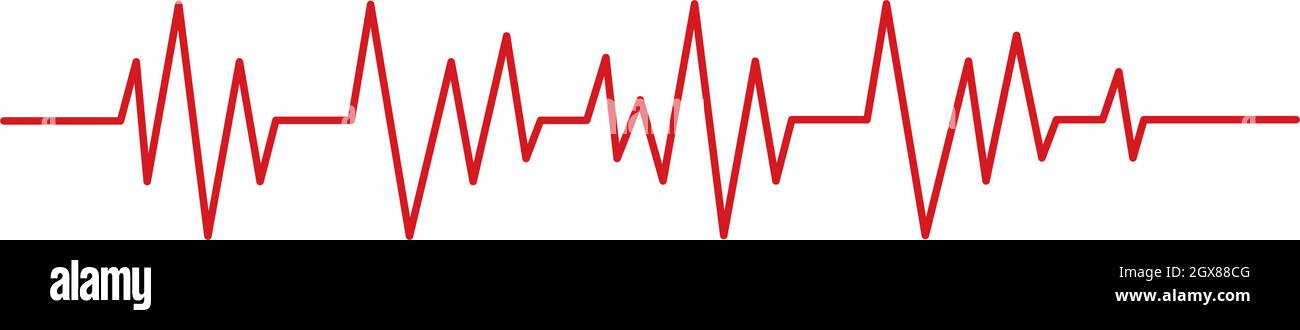 immagine vettoriale della linea del battito cardiaco Illustrazione Vettoriale
