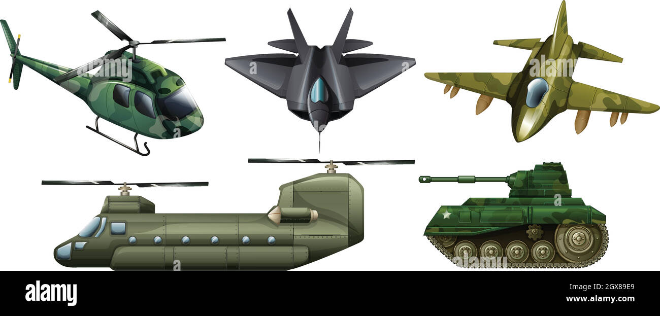 Veicoli da combattimento Illustrazione Vettoriale