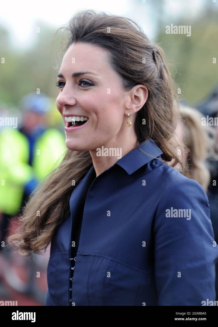 Katr Middleton incontra wishers quando visita Witton Country Park a Darwen, Lancashire. Foto Stock