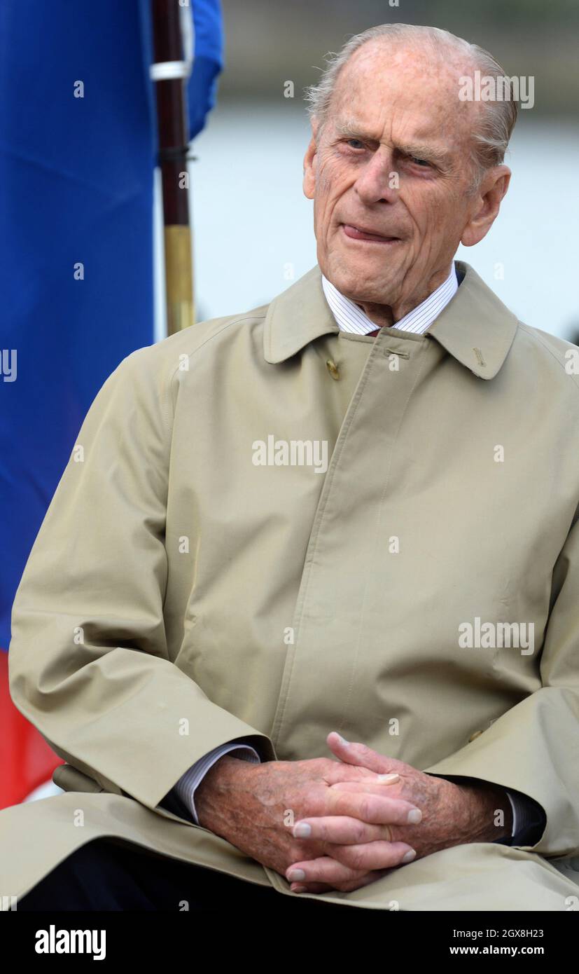 Il Principe Filippo, Duca di Edimburgo, partecipa alla cerimonia di ridenominazione della nave Clipper "la Città di Adelaide" presso l'Old Royal Naval College di Greenwich. Foto Stock