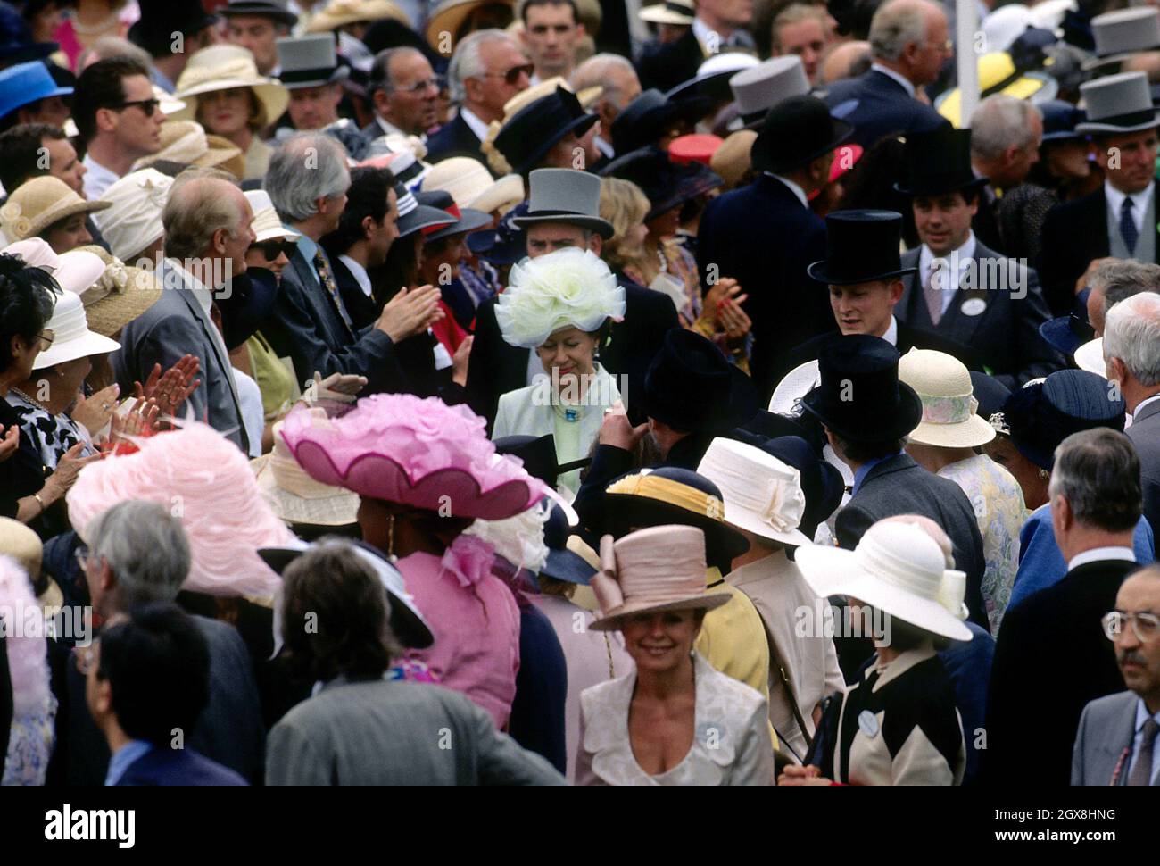 Principessa Margaret, contessa di Snowdon che frequenta l'Ascot reale all'ippodromo di Ascot Foto Stock