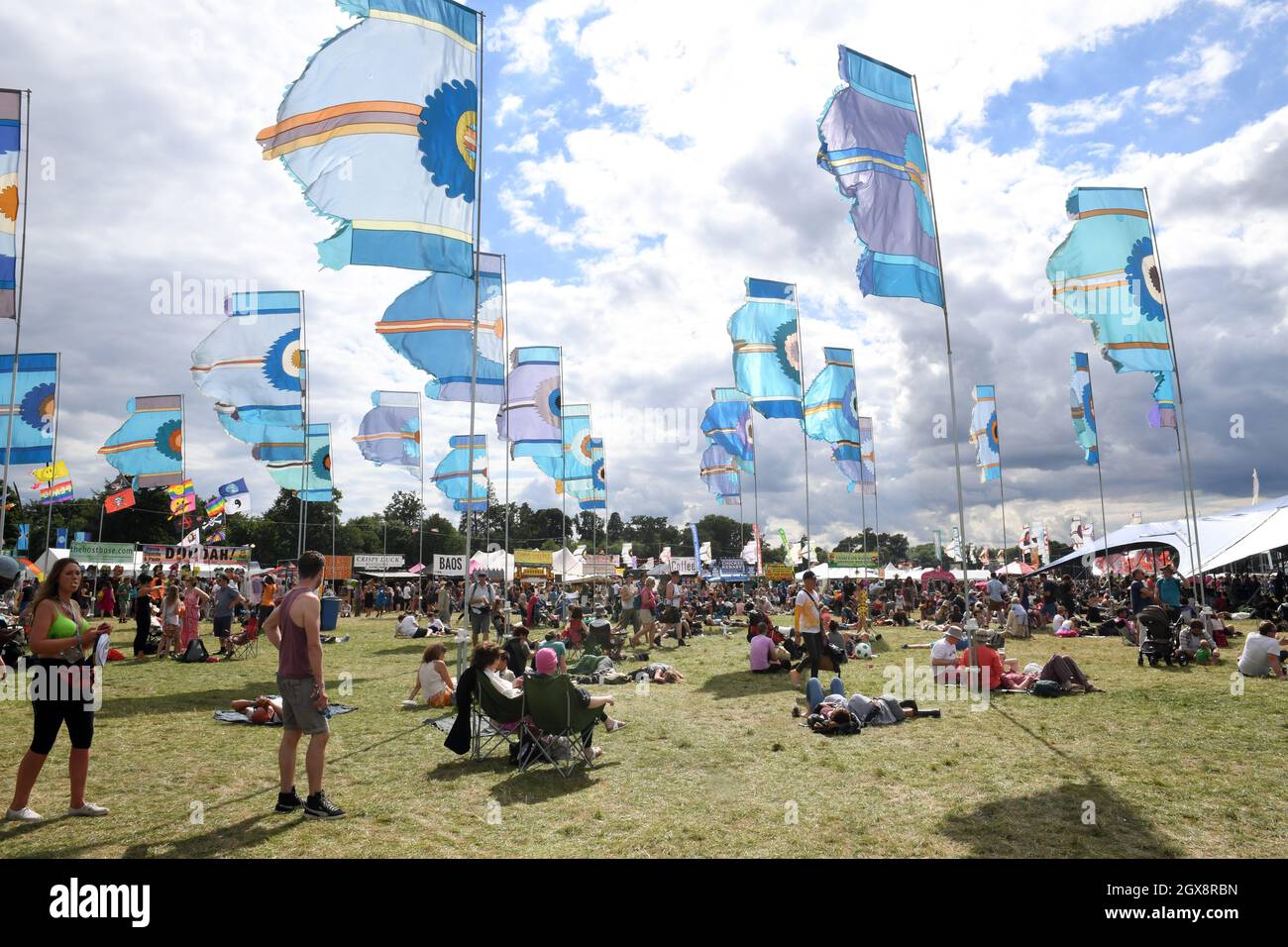 Vista generale del festival WOMAD tenutosi a Charlton Park, Malmesbury il 30 luglio 2016 Foto Stock