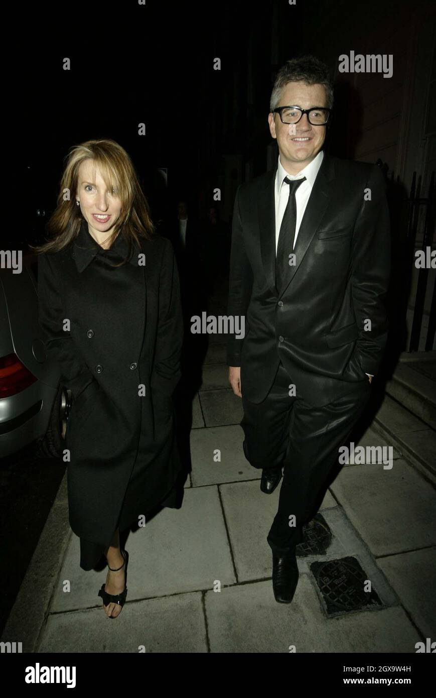 Sam Taylor Wood e marito al Claridges Hotel a Londra la notte del compleanno di Kate Moss. Foto Stock