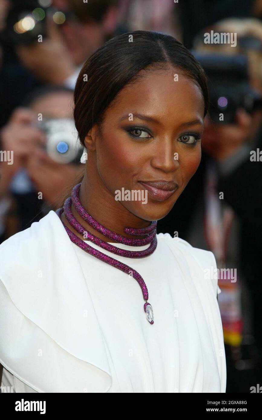 Naomi Campbell alla prima dei Ladykillers, parte del Festival del Cinema di Cannes 2004. Doug Peters/allactiondigital Foto Stock