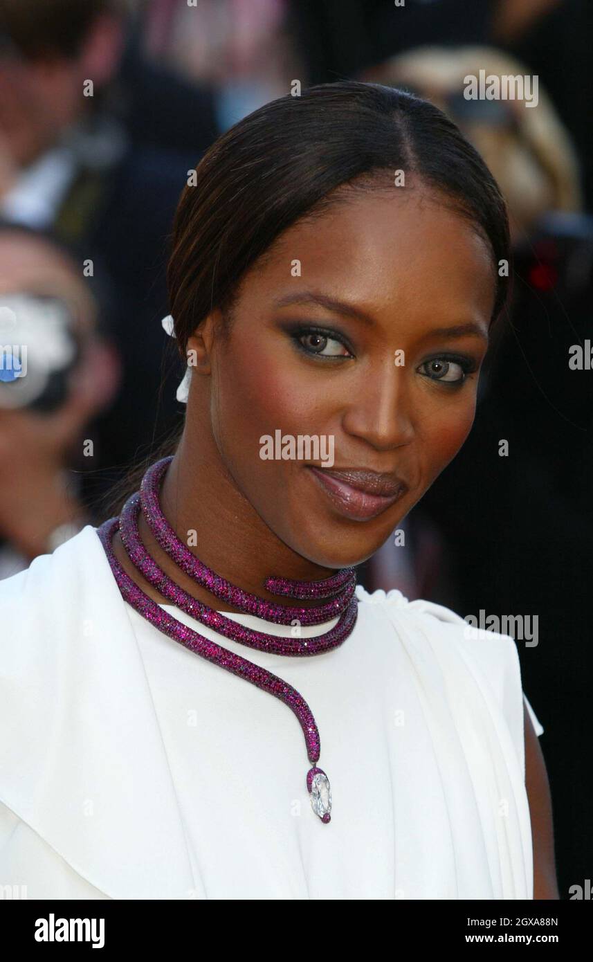 Naomi Campbell alla prima dei Ladykillers, parte del Festival del Cinema di Cannes 2004. Doug Peters/allactiondigital Foto Stock