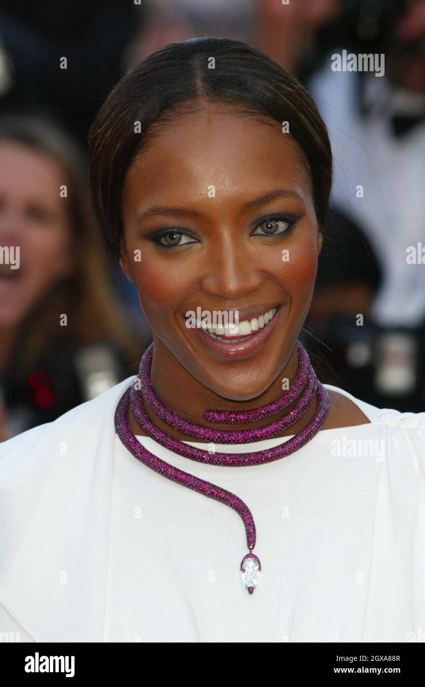 Naomi Campbell alla prima dei Ladykillers, parte del Festival del Cinema di Cannes 2004. Doug Peters/allactiondigital Foto Stock