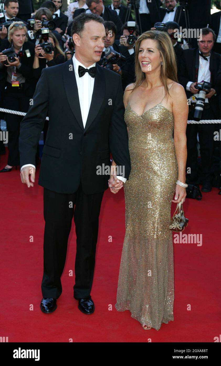 Tom Hanks alla prima dei Ladykillers, parte del Festival del Cinema di Cannes 2004. Doug Peters/allactiondigital Foto Stock