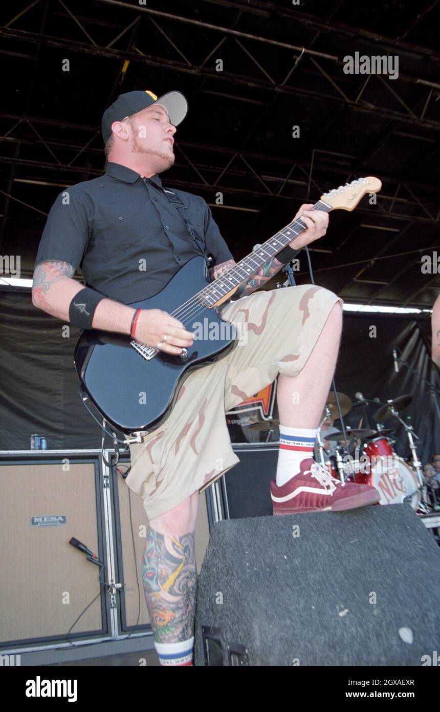 New Found Glory si esibiscono come parte del Warped Tour al Thunderbird Stadium di Vancouver, Canada. Foto Stock