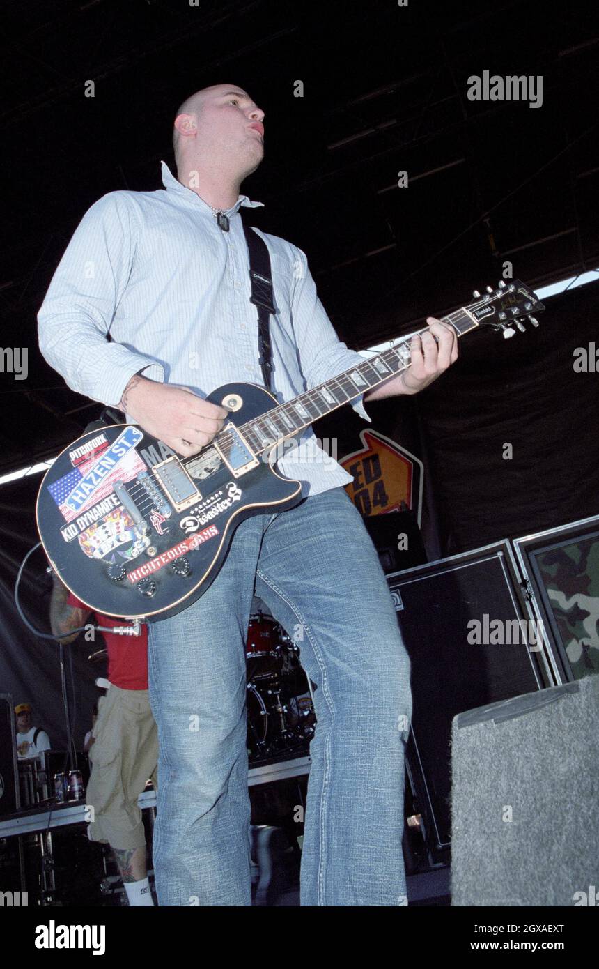 New Found Glory si esibiscono come parte del Warped Tour al Thunderbird Stadium di Vancouver, Canada. Foto Stock