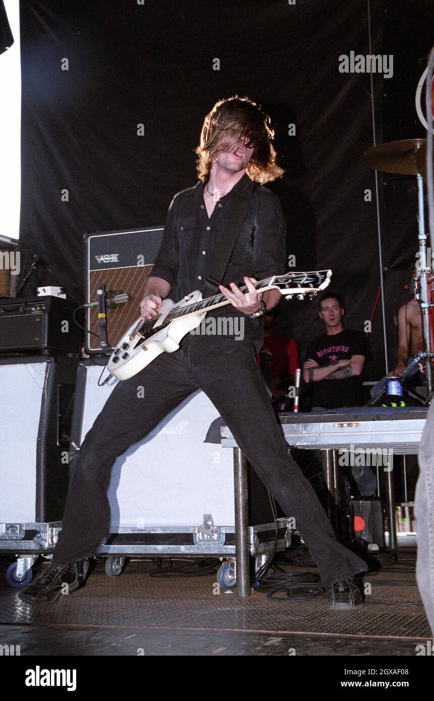 Il giovedì si esibirà come parte del Warped Tour al Thunderbird Stadium di Vancouver, Canada. Foto Stock