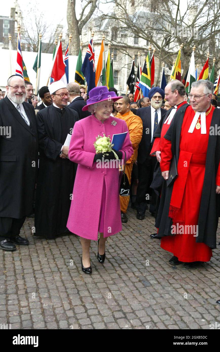 La Regina Elisabetta II all'Abbazia di Westminster per l'osservanza della Giornata del Commonwealth. Anwar Hussein/allactiondigital.com Foto Stock