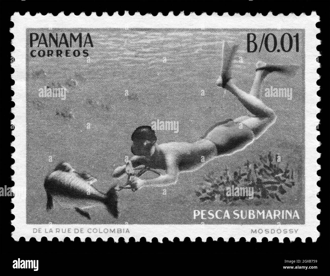 Stampa del timbro in Panama Foto Stock