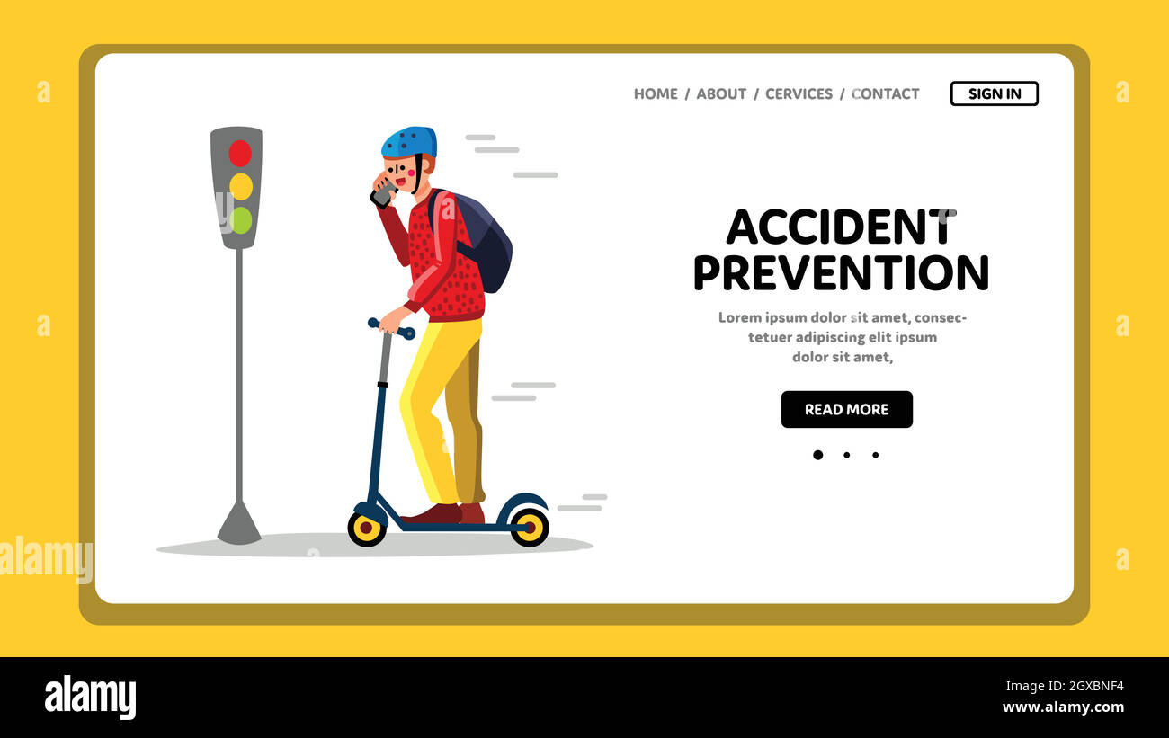Illustrazione piatta del driver non attento per la prevenzione degli incidenti Illustrazione Vettoriale Illustrazione piatta del driver non attento per la prevenzione degli incidenti Illustrazione Vettoriale