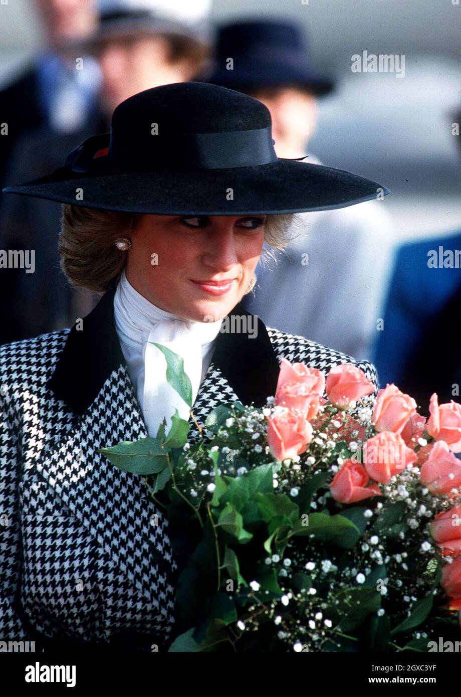Diana, Principessa del Galles durante una visita in Germania nel 1987. Foto Stock