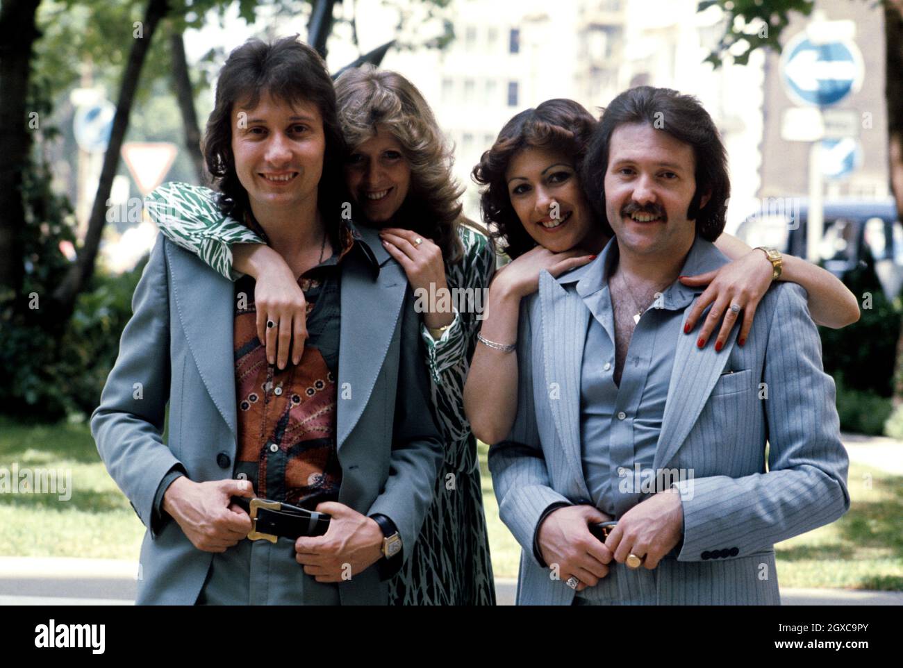 Gruppo pop britannico Brotherhood of Man, circa 1976 Foto Stock