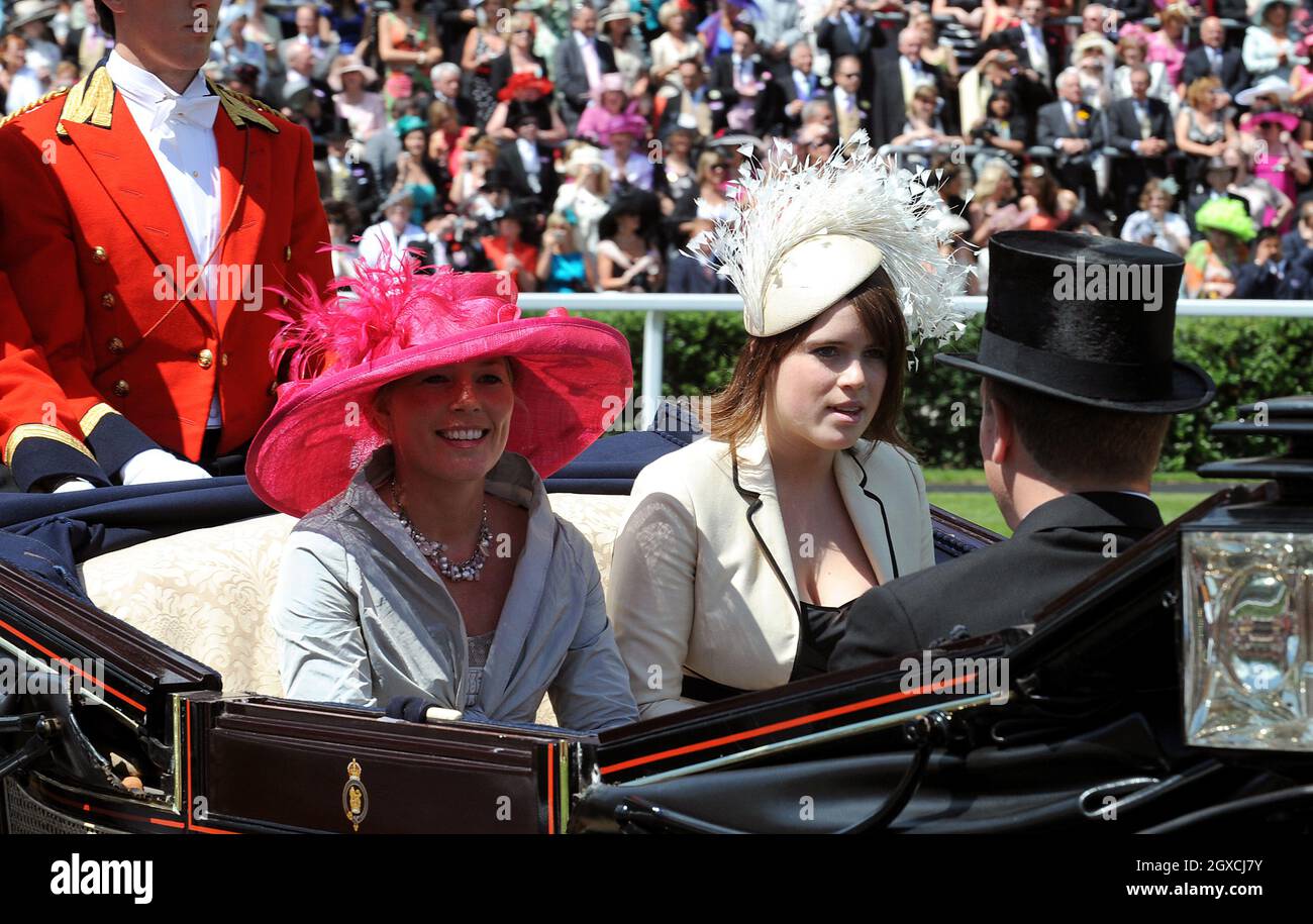 Autunno Kelly e la principessa Eugene che partecipano alla Giornata delle Signore all'ippodromo di Ascot, Berkshire. Foto Stock