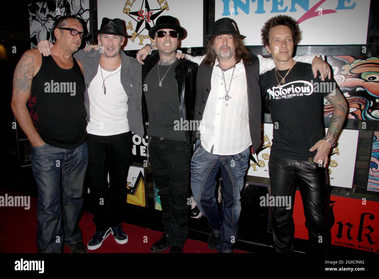 Mark McGrath, Evan Seinfeld, Mario Barth, Billy Morrison partecipando al "The Biggest Tattoo Show on Earth" Kickoff Party, Rumjungle al Mandalay Bay Hotel and Casino Las Vegas Foto Stock