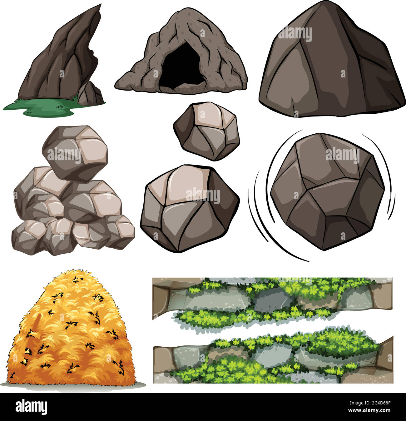 Rocce e grotta Illustrazione Vettoriale
