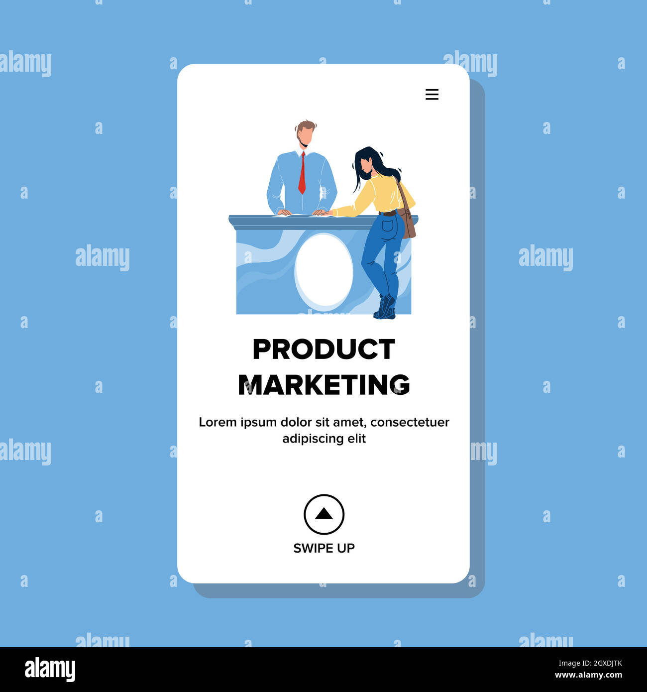 Product Marketing e Commerce Business Vector flat Illustrazione Vettoriale
