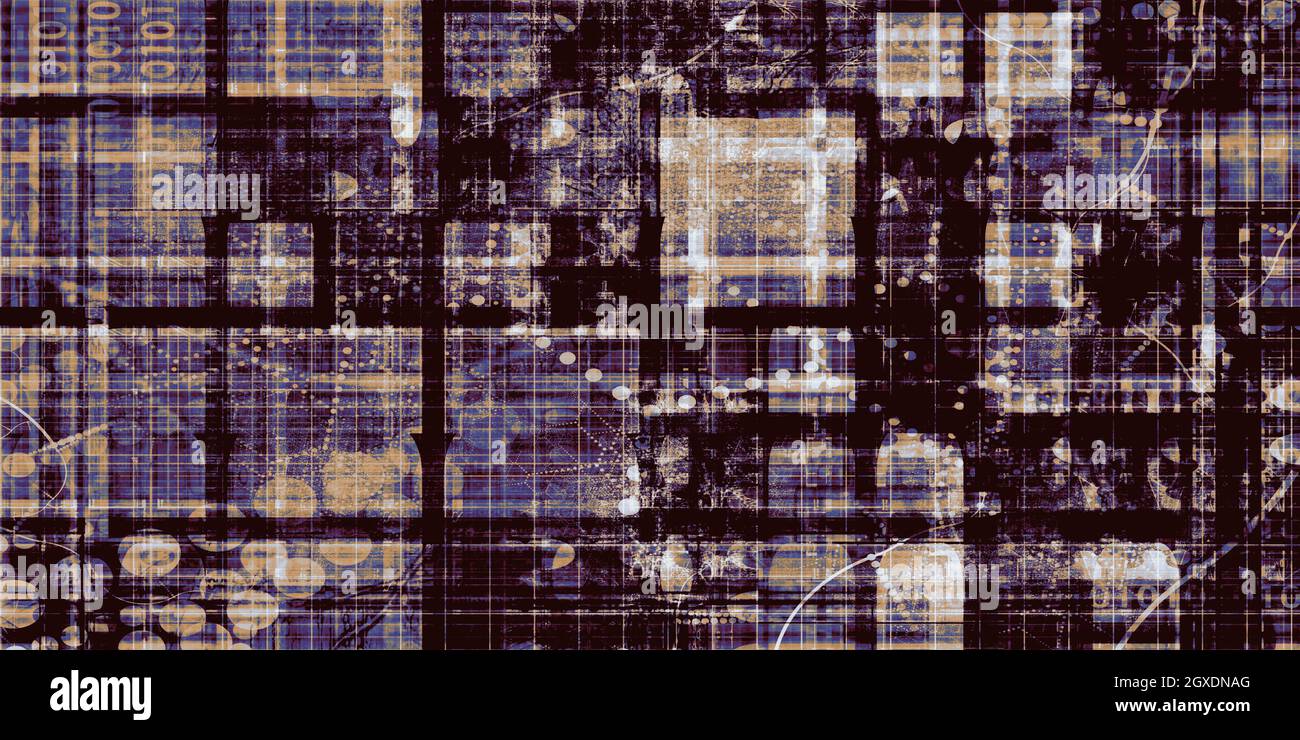 La soluzione tecnologica come una rete aziendale arte Foto Stock