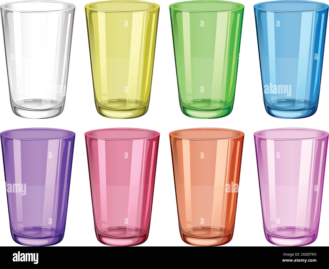 Set di occhiali in diversi colori Illustrazione Vettoriale