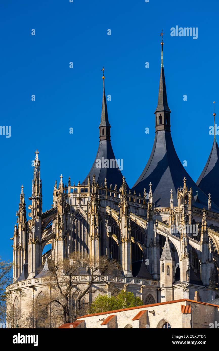 Chiesa di Santa Barbara a Kutna Hora, sito dell'UNESCO, Repubblica Ceca Foto Stock