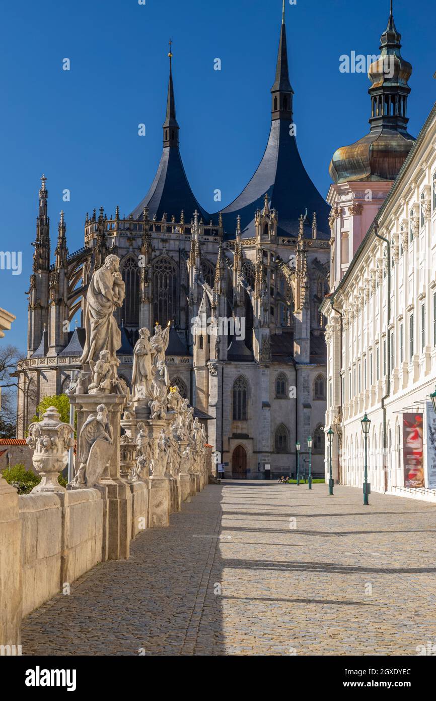 Chiesa di Santa Barbara a Kutna Hora, sito dell'UNESCO, Repubblica Ceca Foto Stock