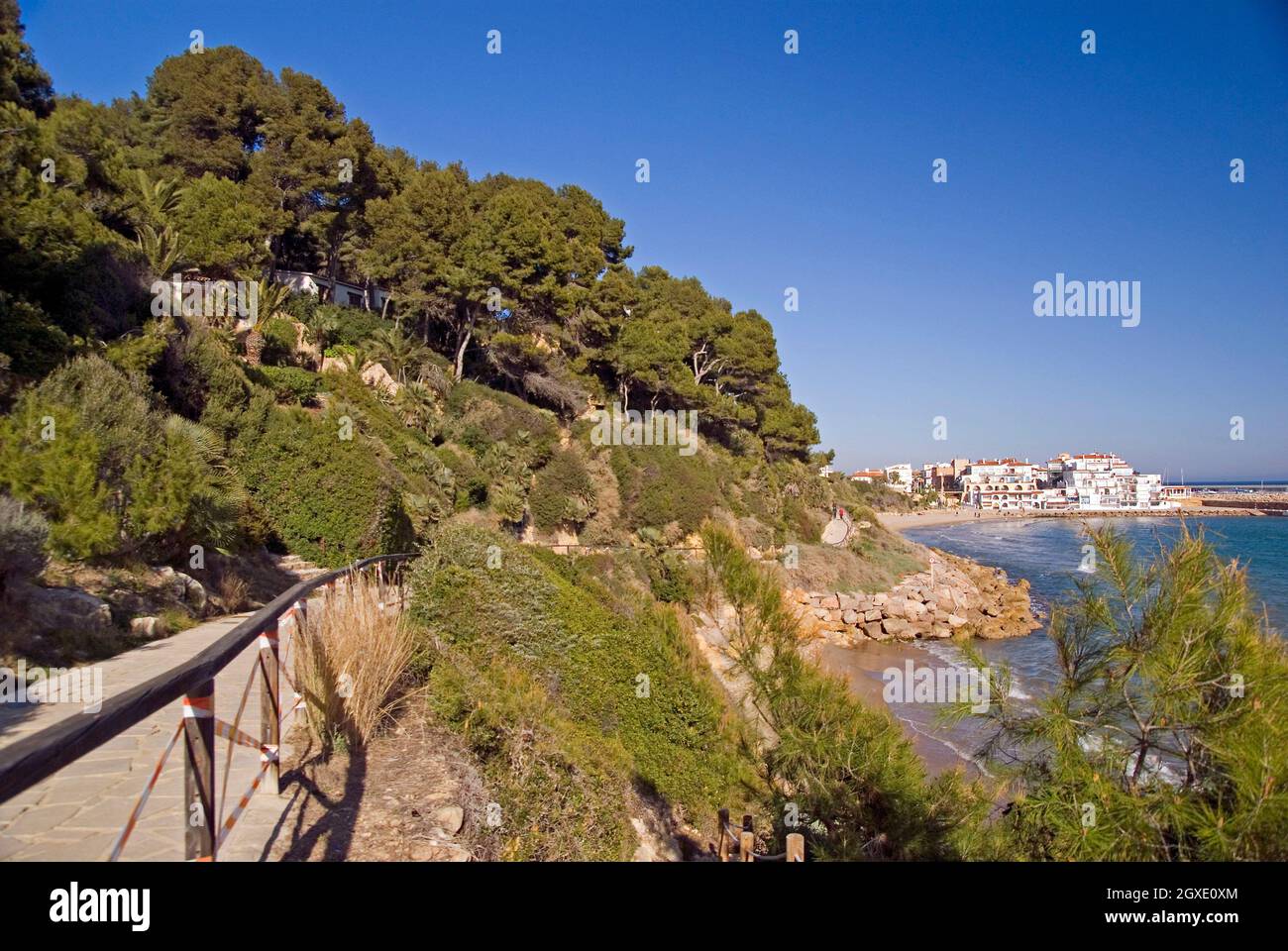 La regione spagnola di Tarragona: Il grazioso villaggio di Roc de Sant Gaietà Foto Stock