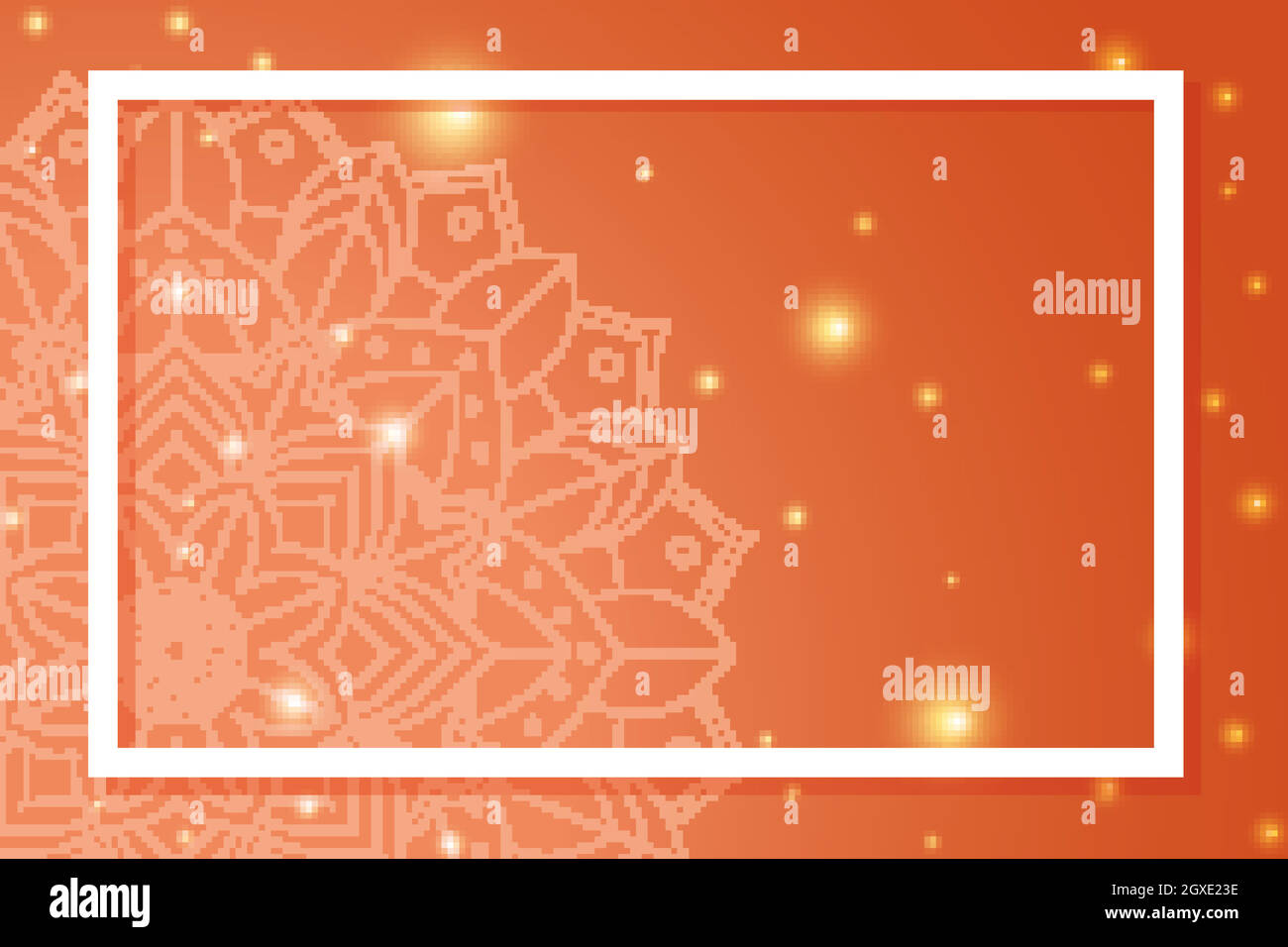 Modello di sfondo con disegni mandala Illustrazione Vettoriale