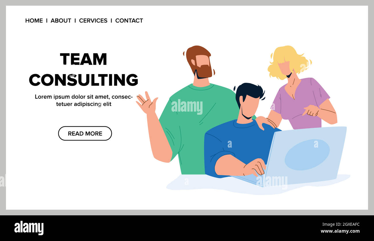 Team Consulting e Business Education Vector Illustrazione Vettoriale
