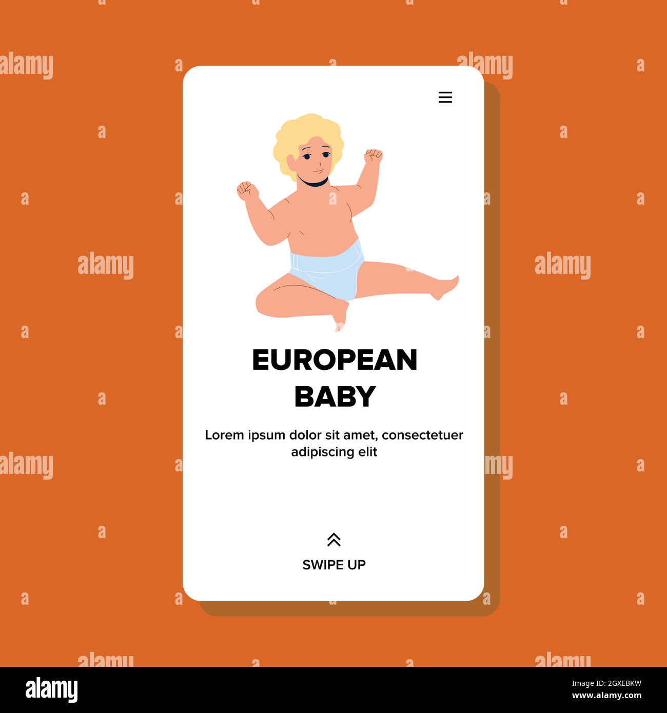 European Baby in Pediatrist Doctor Cabinet Vector Illustrazione Vettoriale