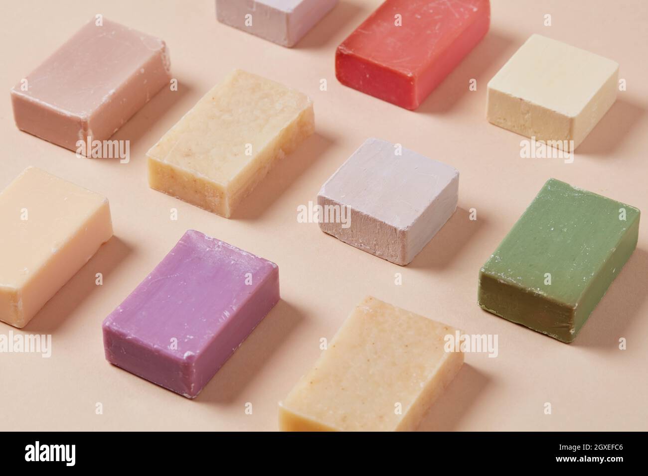 Variazione delle saponette fatte a mano Foto Stock