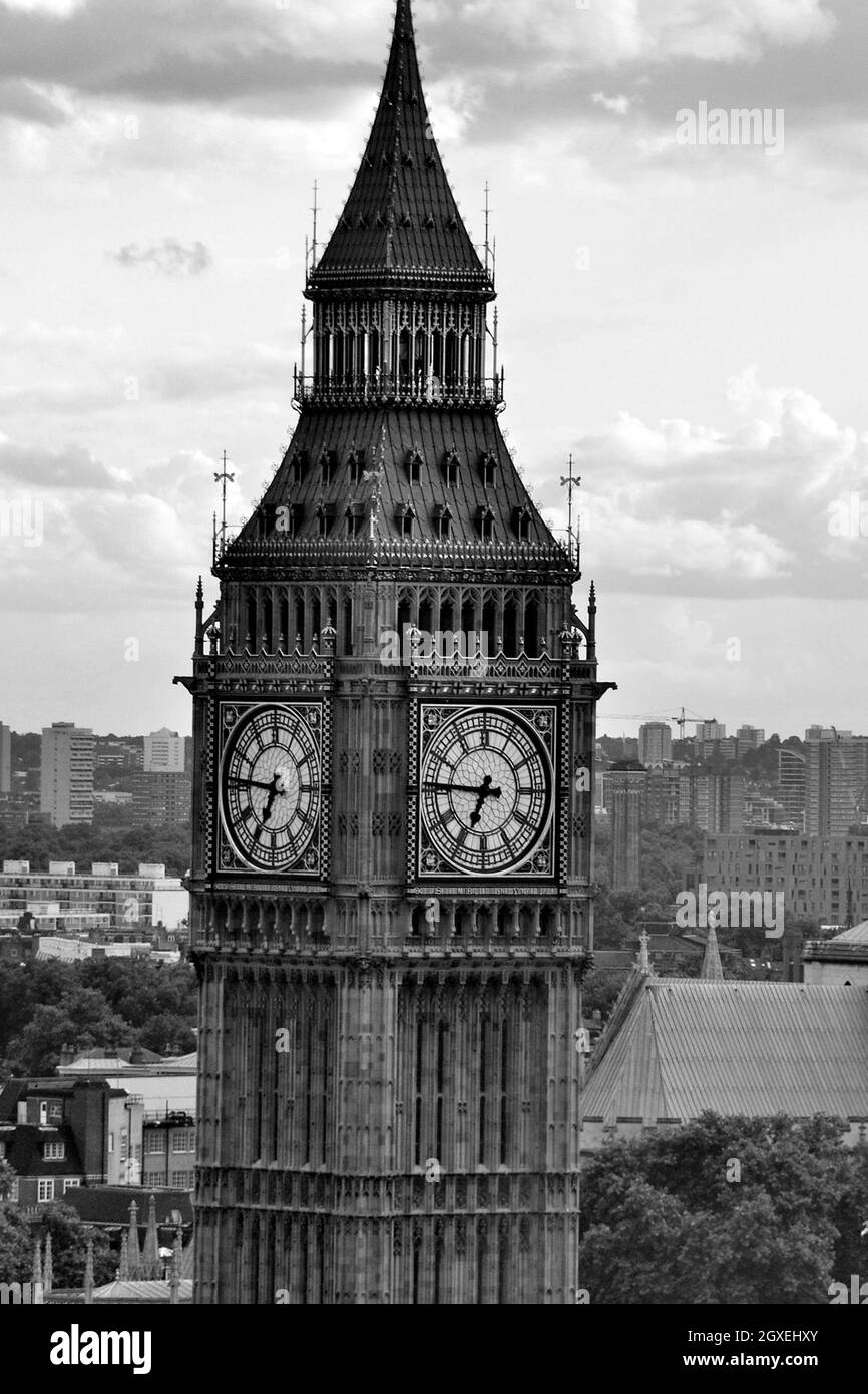 Big Ben (Torre dell'orologio), London, England, Regno Unito Foto Stock