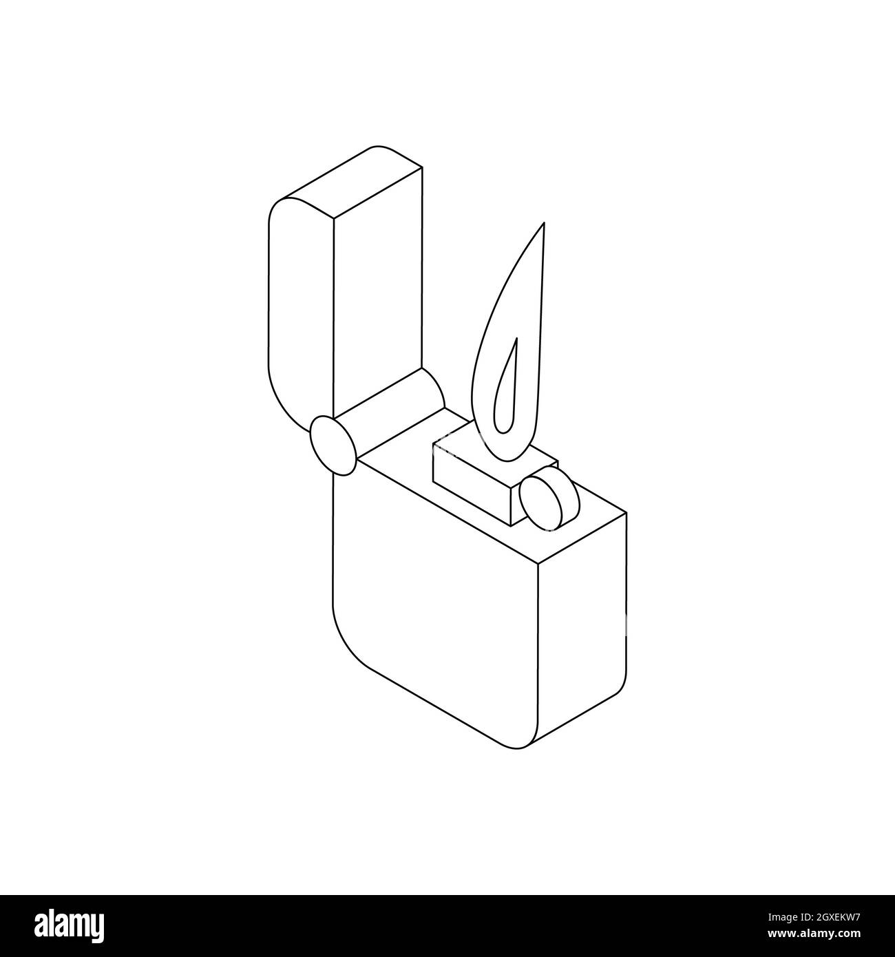 Accendino a Benzina Di Tipo Metallico. Illustrazione di Stock -  Illustrazione di elemento, butano: 235927644