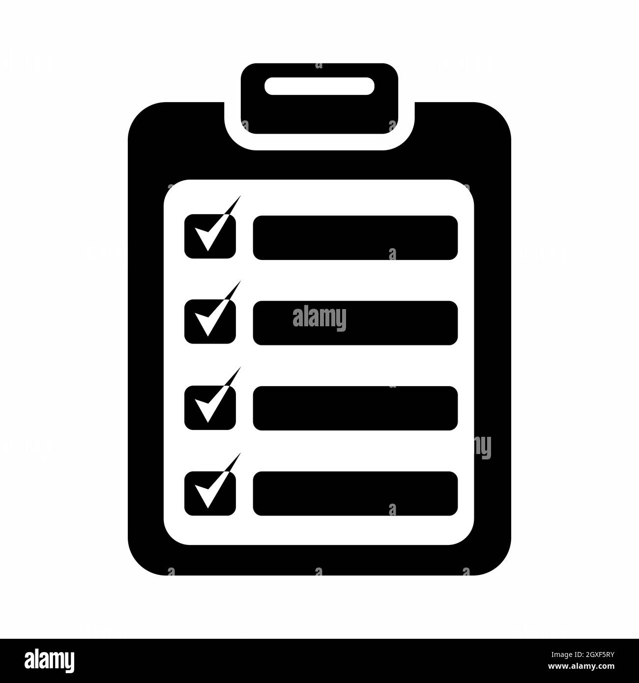 Documento icona del piano in stile semplice isolato su sfondo bianco. Simbolo di manutenzione Foto Stock