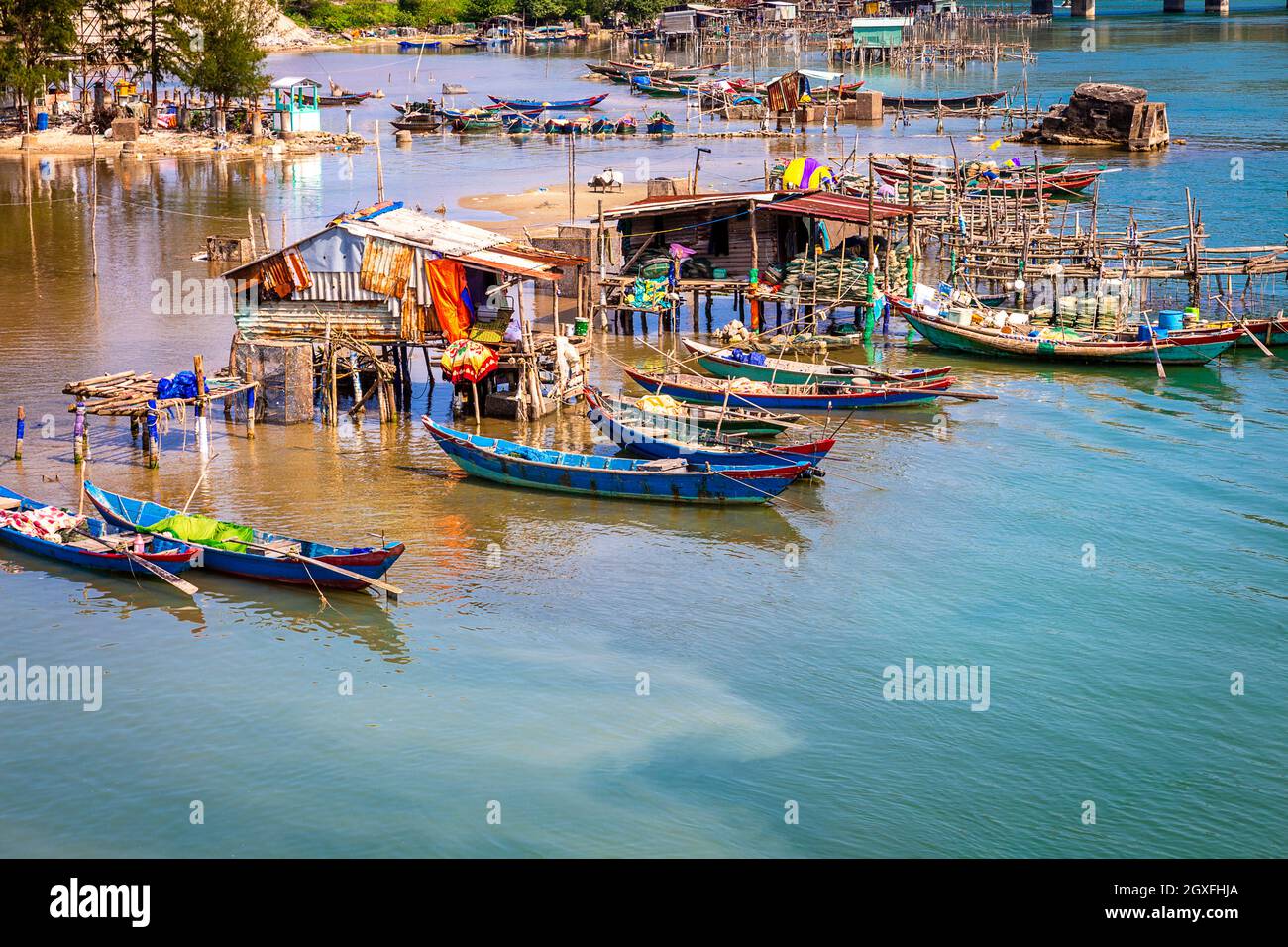 Cau Lang Co un piccolo villaggio di pescatori tra Hue e da Nang Foto Stock