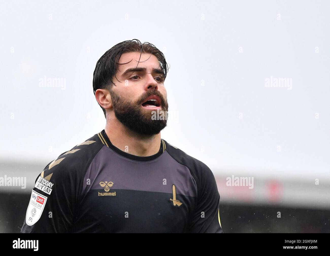 Elliott Lee di Charlton Athletic durante la partita della Sky Bet League One all'Highbury Stadium di Fleetwood. Data foto: Sabato 2 ottobre 2021. Foto Stock