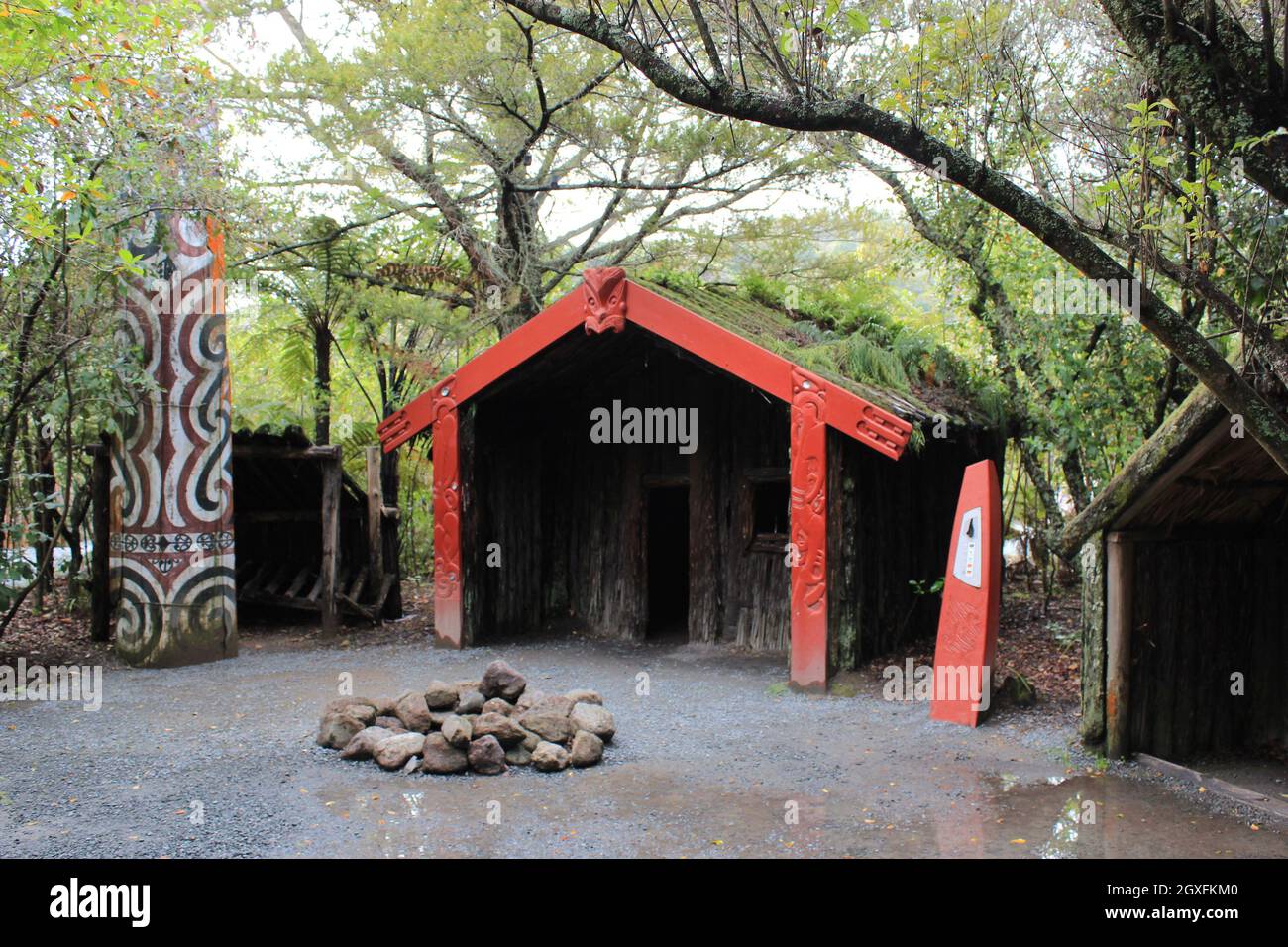 Maori culturali e artigianali. Rotorua. Nuova Zelanda. 16 Nov 2011 Foto Stock