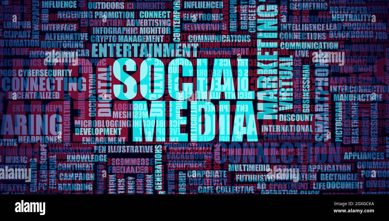 Social Media Technology - informazioni generali sul concetto aziendale Foto Stock