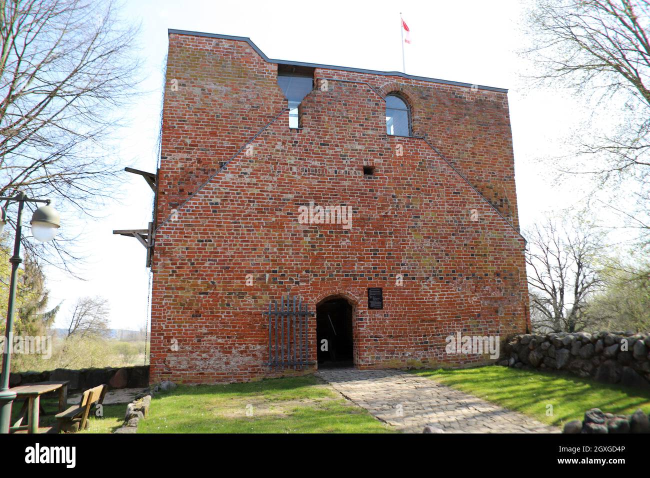 Burgturm von Burg Bodenteich, Bad Bodenteich, Niedersachsen, Deutschland Foto Stock