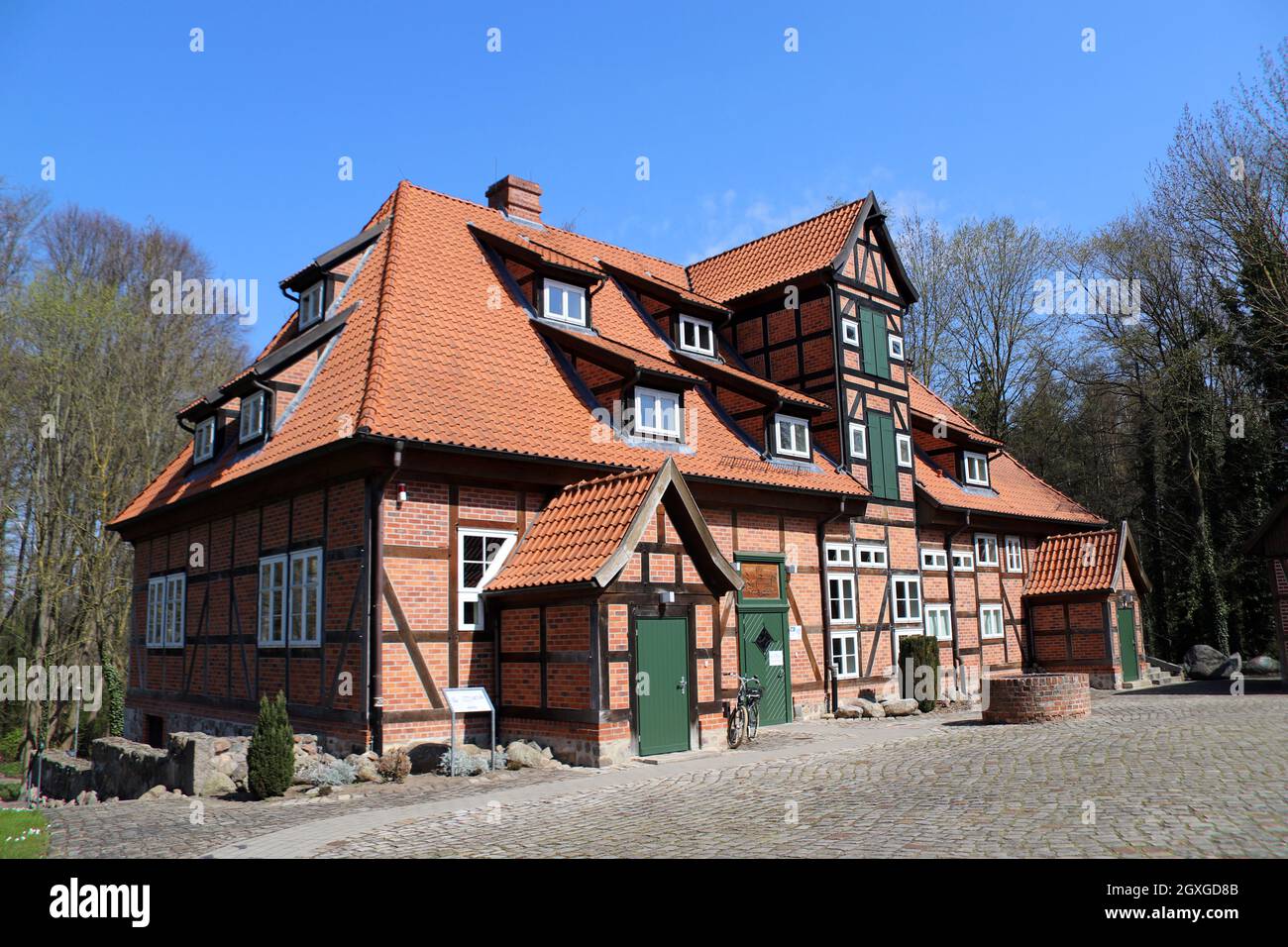 Museo Deutsche Einheit oder Grenzmuseum im Brauhaus neben Burg Bodenteich, Bad Bodenteich, Niedersachsen, Deutschland Foto Stock